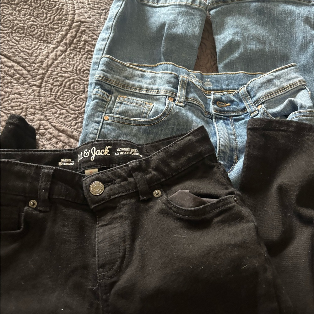 Jordache Kids Black and Blue Jeans